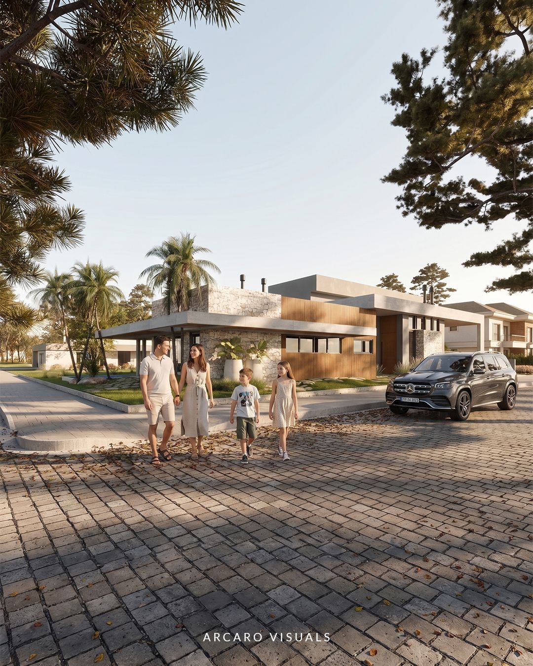 Modern Stone & Wood House – image 8/12