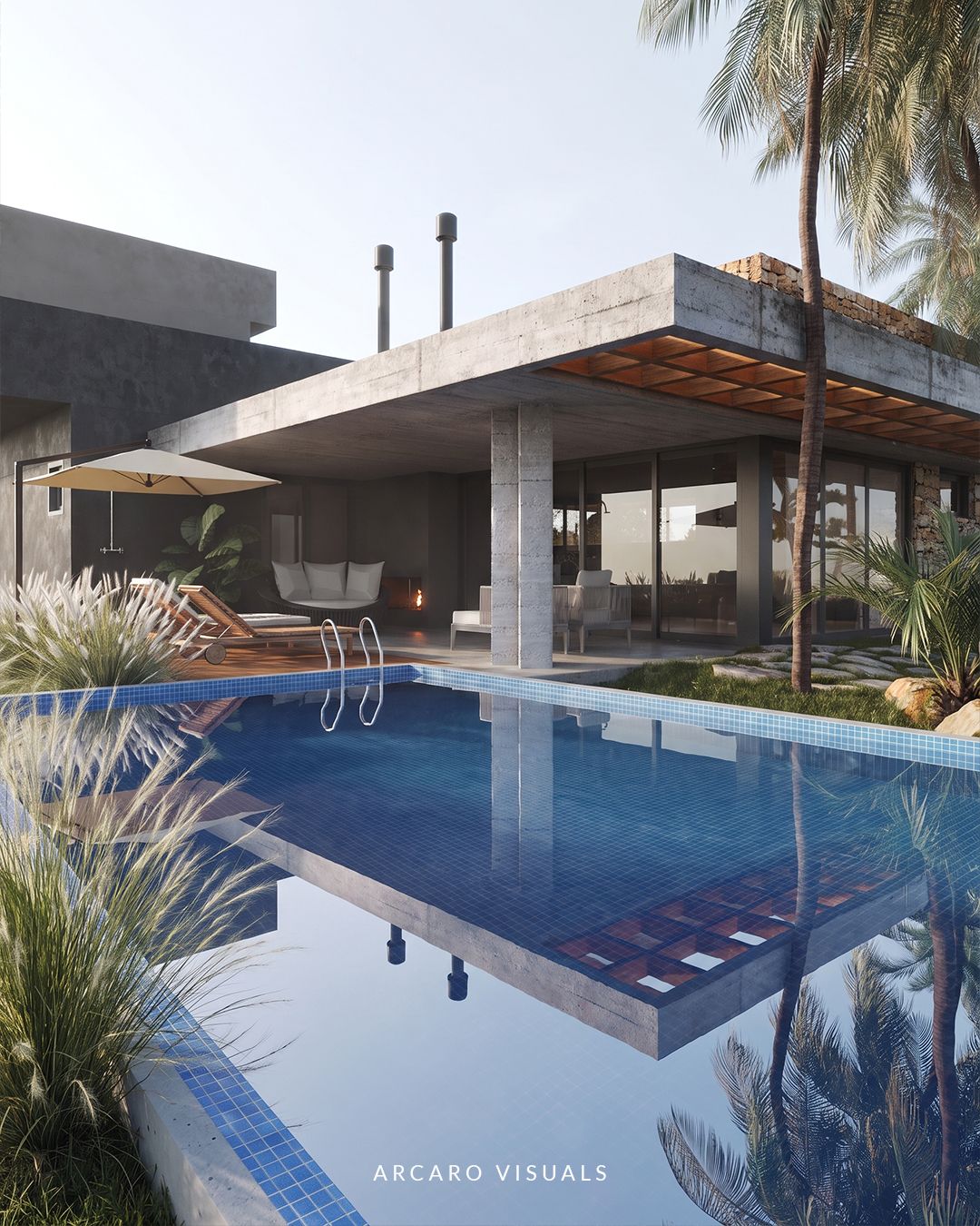 Modern Stone & Wood House – image 11/12