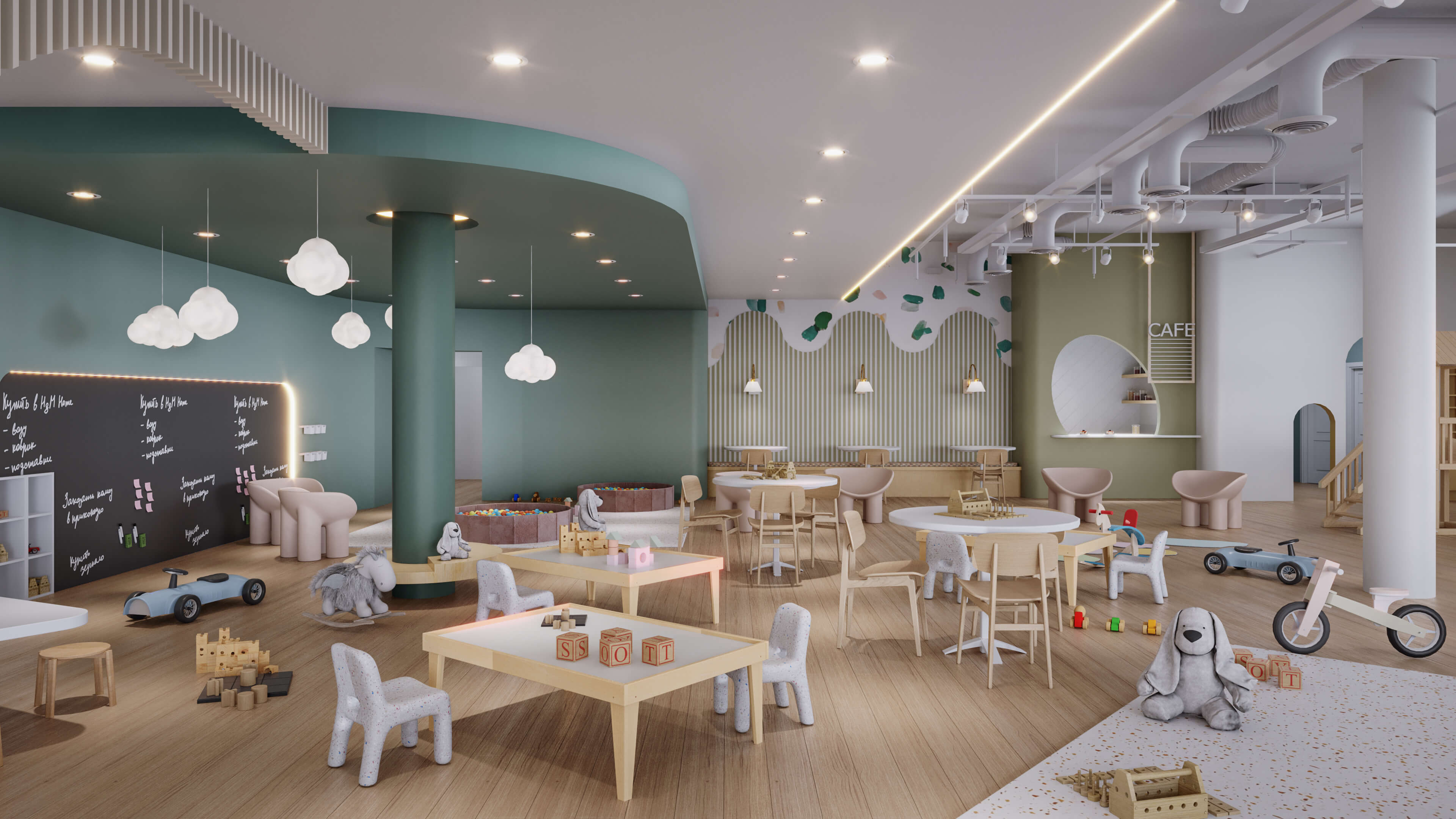 CGI - CHILDREN'S PLANET – Children's play space interior visualization
